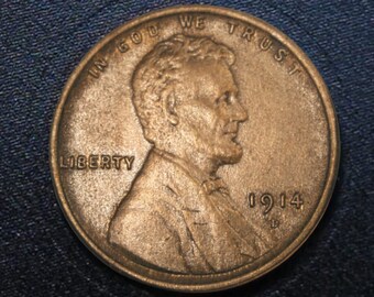 1914 D Lincoln Penny Coin Commemorative Rare Collectible Coins