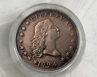 1794年製 フローイングヘアドル • 希少記念コイン • ヴィンテージ