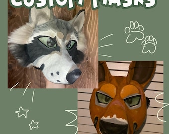 Custom Therian Mask, Cosplay, Furry, Therian, Quads, EVA Foam