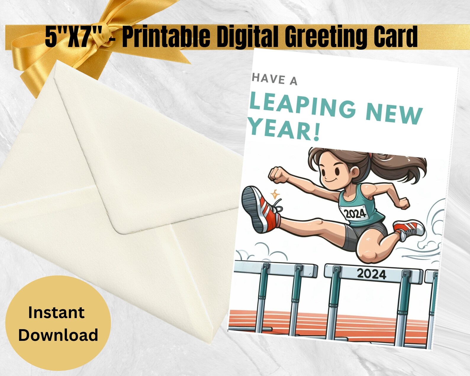Leap Year 2024, Leap Year Card, 2024 Greeting Card, New Year Cards, New