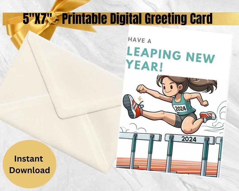 Leap Year 2024, Leap Year Card, 2024 Greeting Card, New Year Cards, New