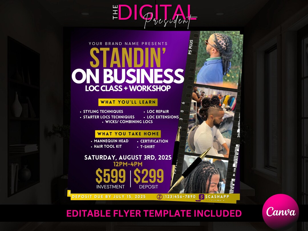 Loc Classes Customizable Loc Class Flyer Template: Canva Editable (digital Download ...