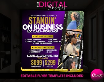 Customizable Loc Course Flyer Template: Perfect for Loc Classes & Workshops- Canva Template