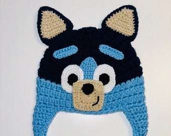Blue Heeler Beanie | Inspired by Bluey | Handmade - Crochet
