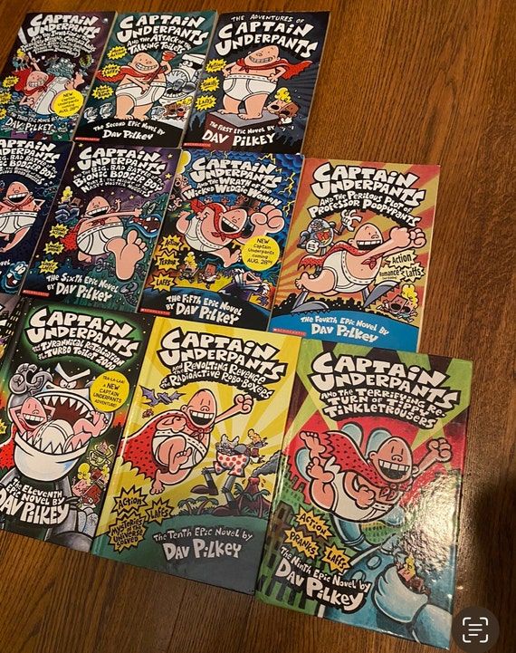 CAPTAIN UNDERPANTS SERIES Books 1-12 Dav Pilkey Soft/hard Cover
