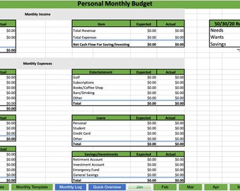 Plantilla ÚLTIMA de presupuesto de finanzas personales mensual y anual
