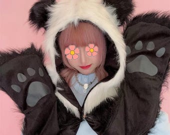 アライグマのパンダのソフトスカルプチャーイヤーハット - Etsy 日本