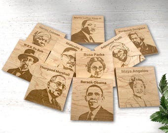 Posavasos de líderes afroamericanos