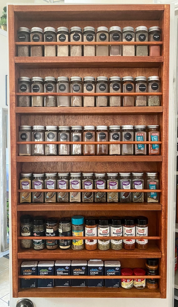 Spice Rack for Pantry Door or Wall