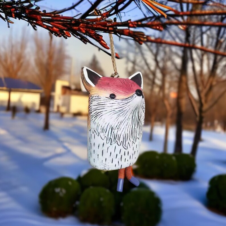 Animal Wind Chimes for Outdoors, Fox Wind Bell, Garden Decor, Animal Garden Decoration,owl Wind
