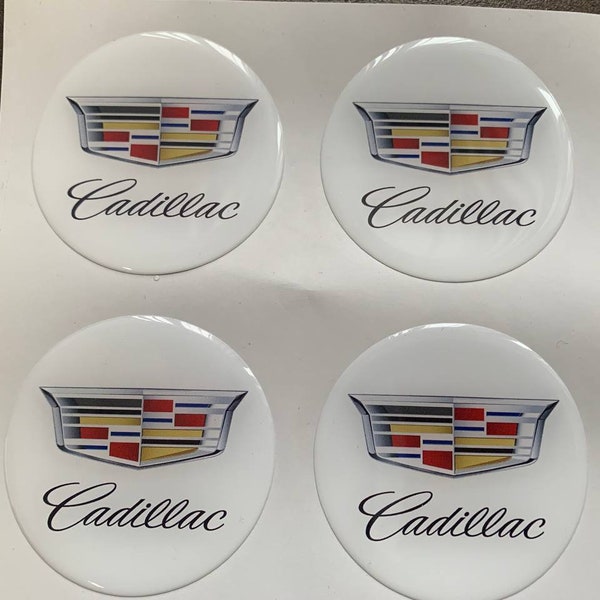 3 Models High quality set of 4 silicone stickers logo CADILLAC suitable for wheel covers rims,tuning, decoration and other flat surfaces