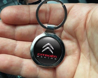 Emblème Porte-clés en métal Porte-clés Epoxy Logo Citroën Cadeau parfait Porte-clés / Porte-clés uniques Clés de voiture, Clés de maison pour toute la famille