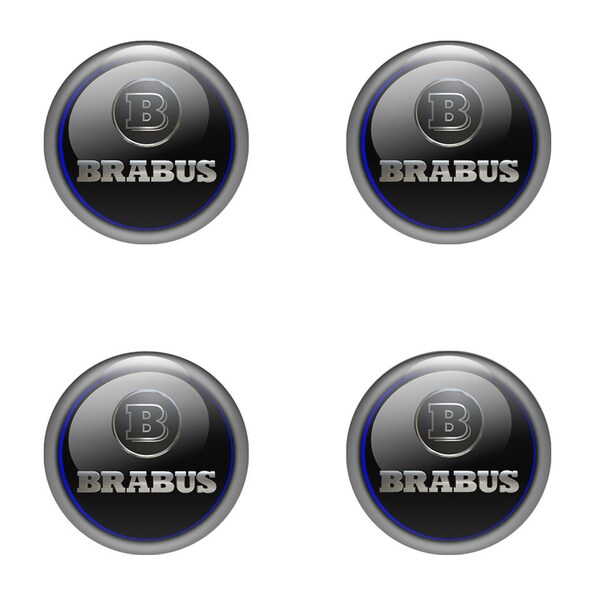 4 models High Quality set of 4 Silicone Stickers logo BRABUS  suitable for wheel covers rims,tuning, decoration and other flat surfaces