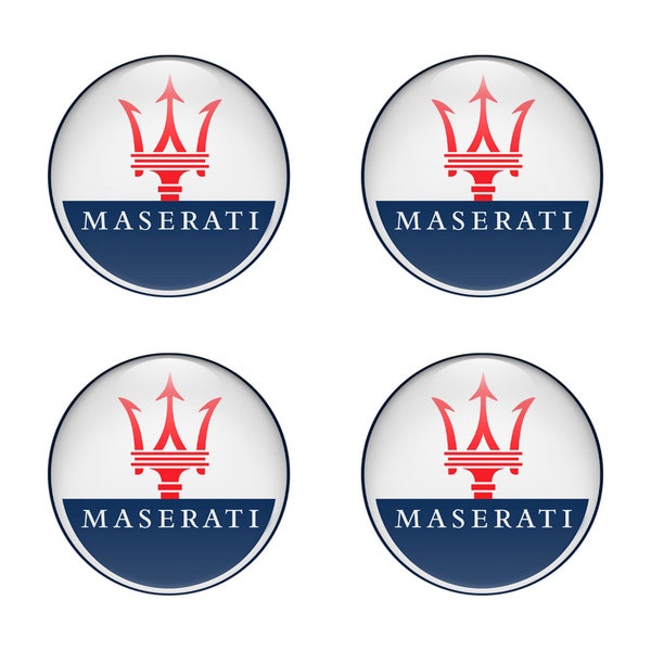 2 models High Quality Set of 4 Silicone Stickers logo MASERATI  suitable for Wheel Covers Rims,tuning, decoration and other flat surfaces