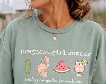 Pregnant Girl Summer Shirt, Cute Maternity Shirt, Summer Pregnancy Tee, Expecting Mom Gift, Pregnancy Announcement, Baby Shower Gift