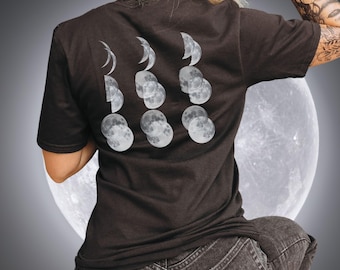 Moon Phases Shirt, Celestial Moon Shirt,  Astronomy Shirt, Supermoon T-shirt, Blood Moon Tee, Phases of the Moon,  Full Moon Shirt