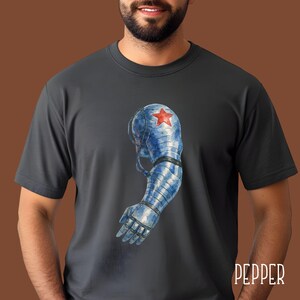 Winter Soldier, Winter Soldier Shirt, Bucky Barnes Shirt, Bucky Barnes, Superhero Tee, Avengers TShirt, Marvel Rivals, Captain America Shirt image 5