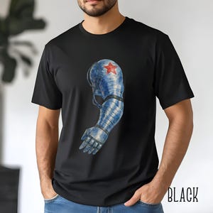 Winter Soldier, Winter Soldier Shirt, Bucky Barnes Shirt, Bucky Barnes, Superhero Tee, Avengers TShirt, Marvel Rivals, Captain America Shirt image 6