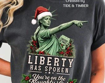Naughty List Shirt, Sophie Cunningham Christmas Shirt, Lady Liberty Shirt, Basketball Point God, Holiday Gift for Her, Comfort Colors Tee