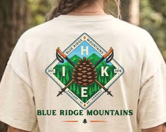 Blue Ridge Mountains Shirt, Blue Ridge Boxy Crop Top, NC Mountains Gift, Asheville T-Shirt, Blue Ridge Parkway Tee, Mountain Hiking Tshirt