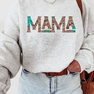 Mama Sweatshirt, Western Shirt, Western Crewneck, Comfort Sweatshirt, Comfort Western Wear, Gifts for Cow Lovers