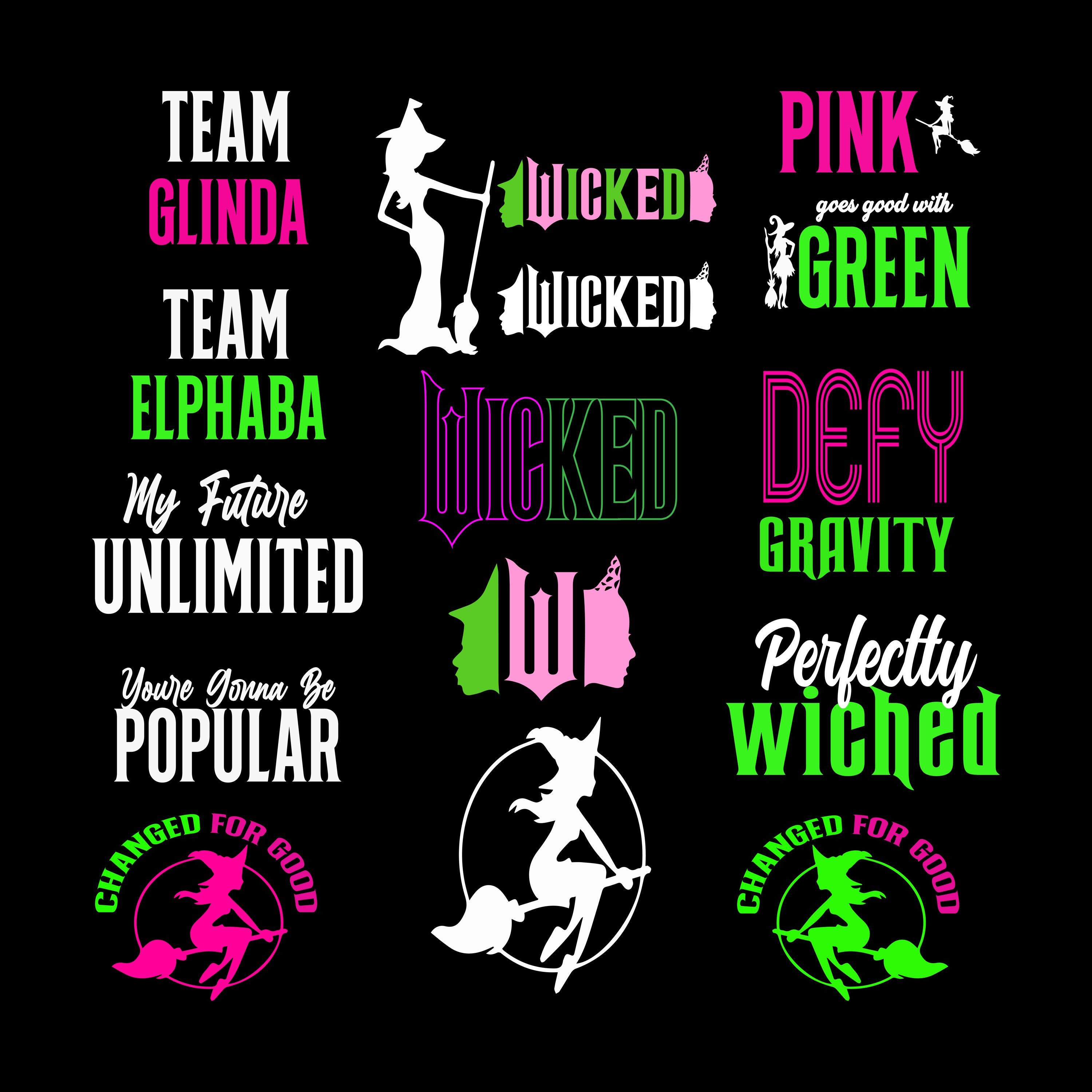 Wicked Movie Svg Wicked Png Wicked Cricut elphaba Glinda