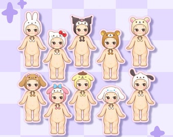 Adhesivo de vinilo impermeable Kawaii Sonny Angel para portátil o Kindle