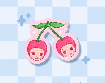 Cherry Sonny Angel Sticker | Holographic Waterproof Vinyl Decal
