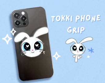 Tokki Bunny Phone Grip, Newjeans Phone Stand, Kawaii Phone Grip, Accessory, Holder, Charm, Kindle