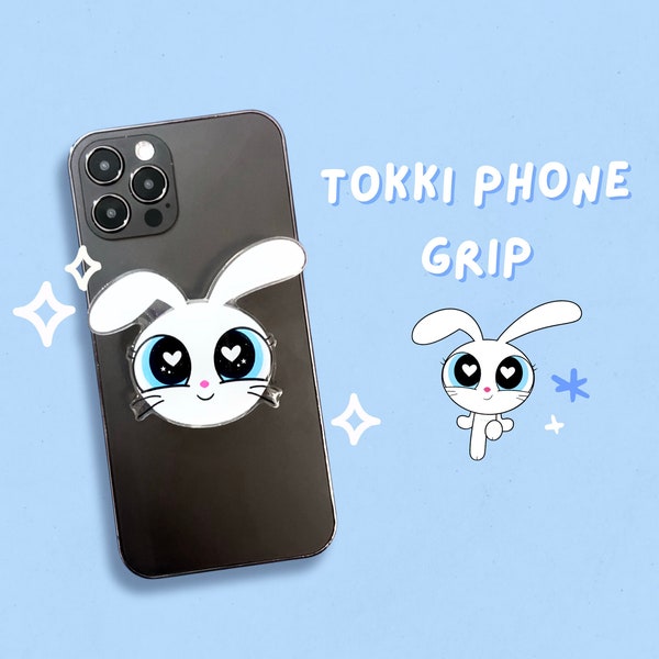 Tokki Bunny Phone Grip, Newjeans Phone Stand, Kawaii Phone Grip, Accessory, Holder, Charm, Kindle