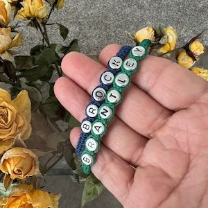 Personalized Name Bracelet Back to School Bracelet First Day of Kindergarten Bracelet Mommy&Me Back to School Bracelets, Separation Bracelet