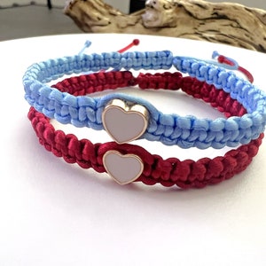 First Day of School Bracelet Gift, Back to School Heart Bracelet, Besties Back to School Gift,  Mommy and Me Bracelets, Family Bracelet Set