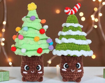 Christmas Tree Crochet Pattern, Christmas Crochet Pattern, No Sew Pattern, Tree Crochet Plushie, Christmas Decoration