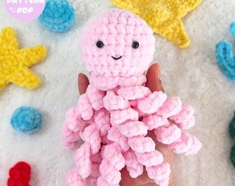 Octopus crochet pattern, Octopus amigurumi, octopus pattern, PDF crochet pattern, Plush pattern, octopus plushie