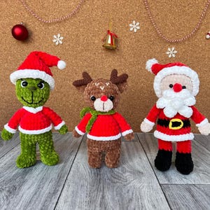 Crochet Amigurumi Pattern, Christmas Patterns Bundle, Gnome Crochet, Christmas Amigurumi, Grinch