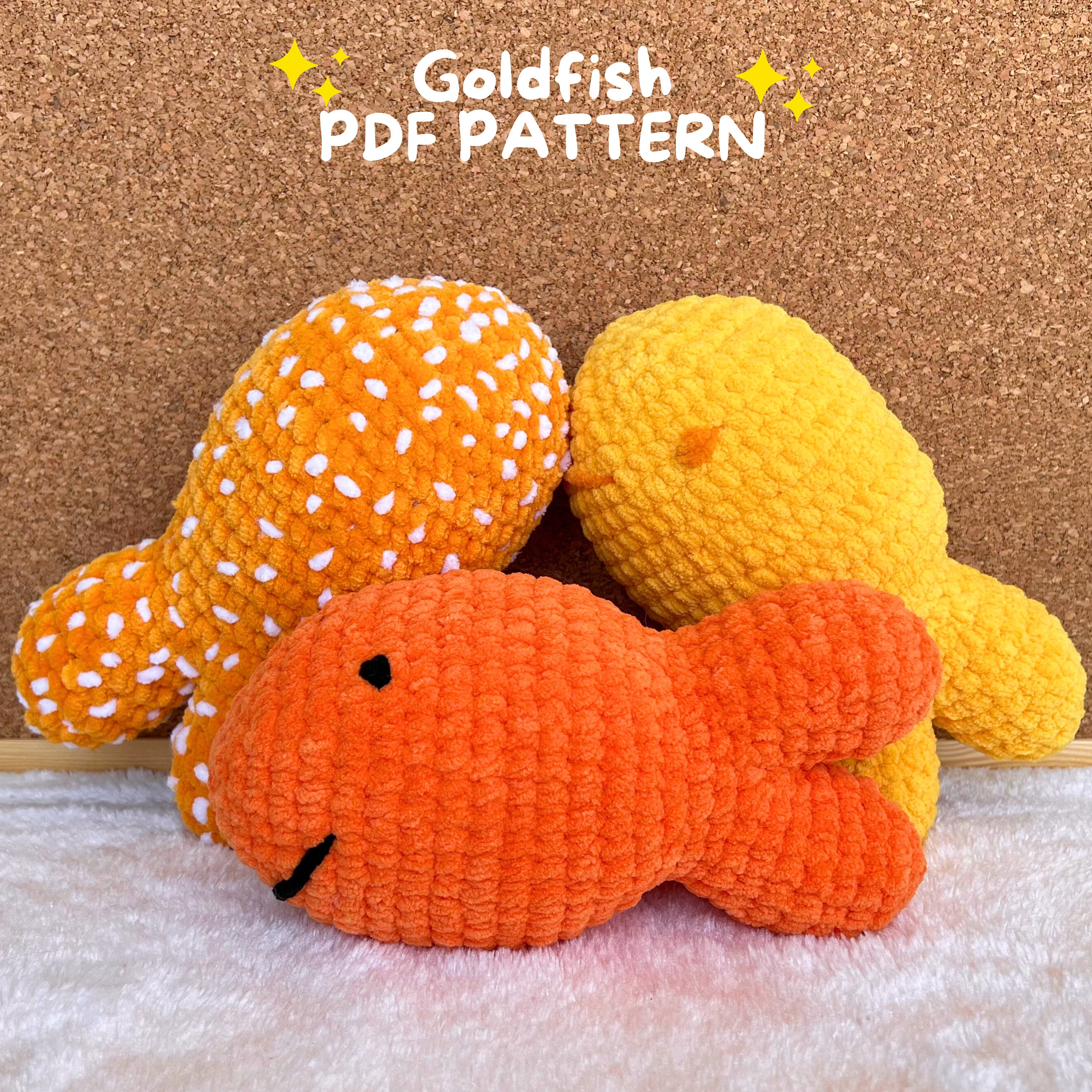 3 in 1 金魚かぎ針編みパターン、カラフルな魚クラッカービスケット