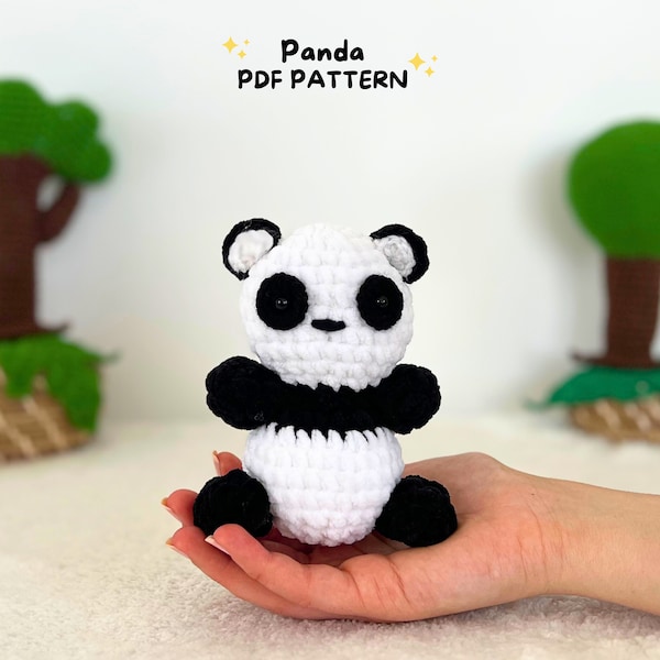 Panda crochet pattern, Safari animals crochet pattern, amigurumi pattern, panda pattern, Plush pattern, Plush toys