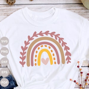 Boho Rainbow Svg, Rainbow Svg Files, Boho Svg Files, Cricut cut files, Silhouette