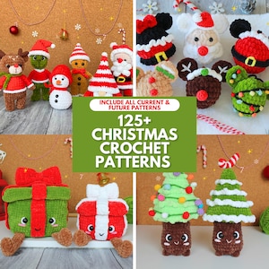 Christmas Crochet Patterns, Christmas Pattern Bundle, 125+ Crochet Patterns, Christmas Patterns, Amigurumi Crochet Patterns, PDF Pattern