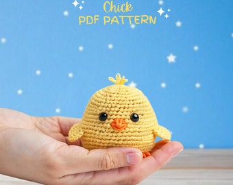 Chick crochet pattern, crochet pattern amigurumi, Chick pattern, Plushie pattern, PDF crochet pattern, Cute chick