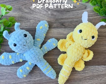 Dragonfly Crochet pattern, Daisy Dragonfly crochet, Amigurumi plush pattern, Beginner Amigurumi pattern, Crochet kids pattern, PDF in ENG