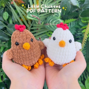 Huhn Häkelanleitung, Huhn Amigurumi Anleitung, No Sew häkeln, Plüsch Anleitung, Anfänger Amigurumi, PDF in englisch
