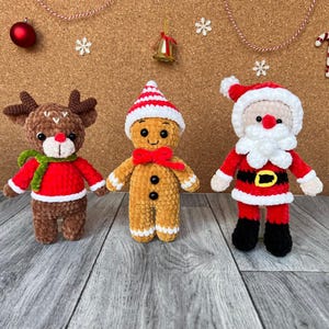 Christmas Amigurumi Crochet Pattern Bundle: Gnome, Gingerbread (PDF Pattern)