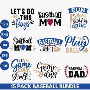 Baseball SVG Bundle, Baseball Svg, Baseball Shirt Svg, Baseball Mom Life Svg, Supportive Mom svg, Baseball Sports svg, Cut File Cricut