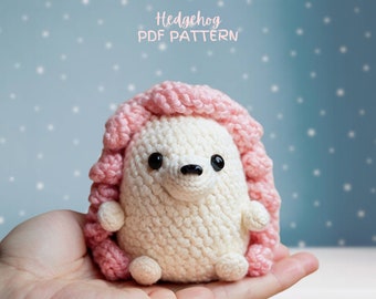 Modèle hérisson au crochet, modèle amigurumi au crochet, modèle hérisson, modèle peluche, modèle PDF au crochet, peluche hérisson