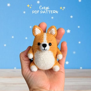 Corgi Dog crochet pattern, crochet pattern amigurumi, dog patterns, Plushie pattern, PDF crochet pattern, Dog plushie