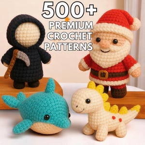 500+ Crochet Patterns, Crochet Pattern Bundle, Amigurumi Crochet Patterns, Animal Halloween Christmas Patterns