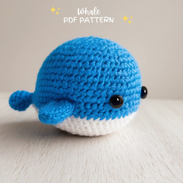 Whale crochet pattern, crochet pattern amigurumi, whale pattern, Plushie pattern, PDF crochet pattern, Cute whale