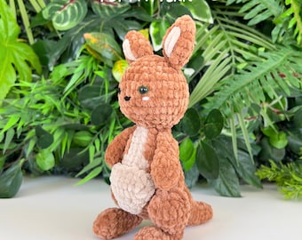 Kangaroo Crochet Pattern, Plush pattern, Beginner Crochet Pattern, Crochet Amigurumi, PDF in English