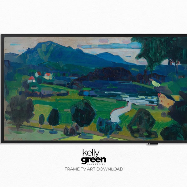 Vintage Frame TV Art | Oil Painting | Landscape | Kandinsky | Expressionism